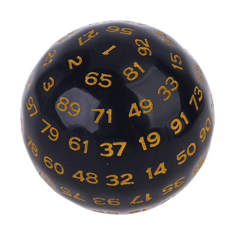 Dados poliédricos de 100 lados D100 caras múltiples de acrílico dados para tablero de mesa juego de rol Bar Club: YELLOW