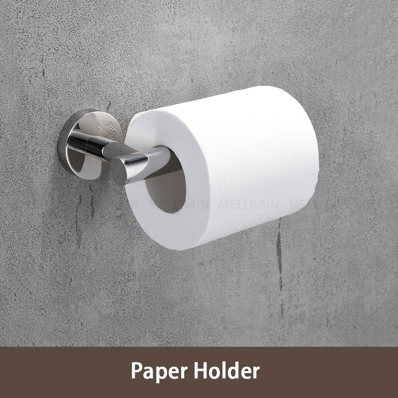 Glänzende Spiegel Schlecht Hardware- einstellen Runde Handtuch Bar Wc Papier Halfter Handtuch Ring Kleid Haken Edelstahl DIY: Papier Halter