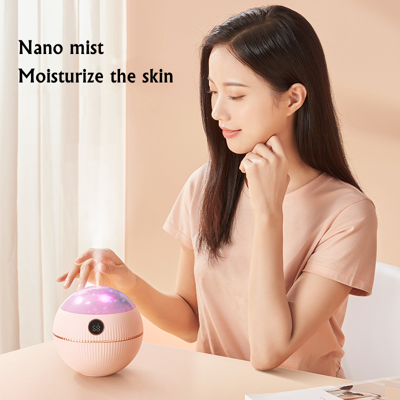 550Ml Usb Aromatherapie Luchtbevochtiger Met Projectie Lamp Oplaadbare 2000Mah Batterij Draadloze Etherische Olie Aroma Diffuser