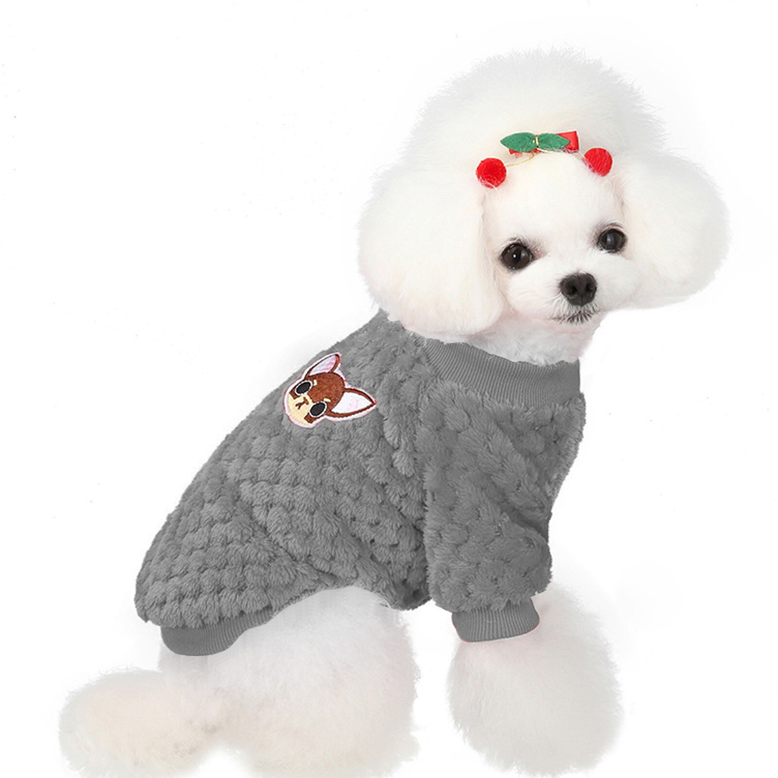dog clothes trend Product Solid Cartoon Pet Clothes Cat Dog Warm Transfiguration Autumn Winter адзенне сабакі: S / GY
