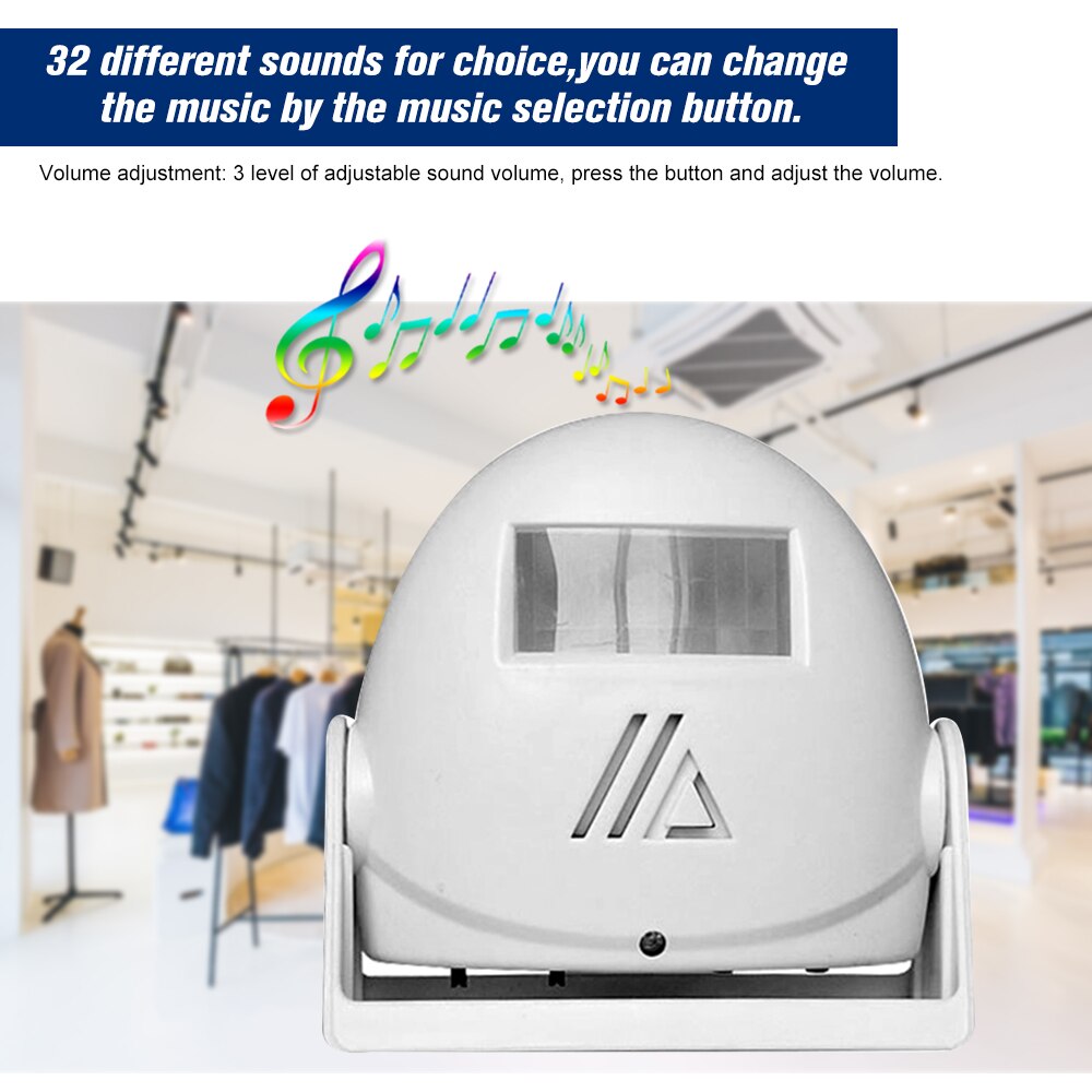 Wireless Door Bell Shop Guest Welcome Device Visitor Entry Alert Door Chime Infrared Motion Sensor Home Anti-theft Alarm