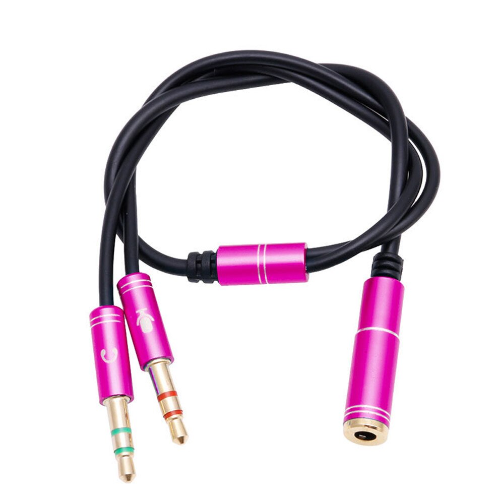 3.5Mm Stereo Koptelefoon Hoofdtelefoon Audio Y Splitter Jack 1 Female Naar 2 Mannelijke Met Microfoon Adapter Kabel Voor Telefoon computer MP3 Speler: C