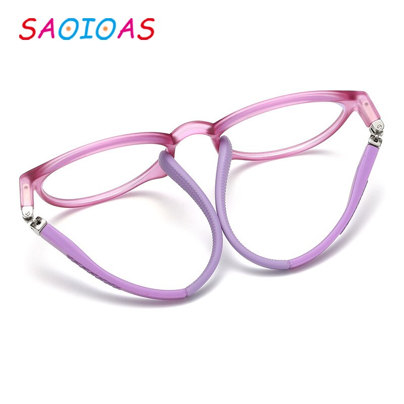 Children's Anti-Blu-ray Glasses Protect Children Reading Play Games Flat Glasses Goggles TR-90 360 rotation Frame
