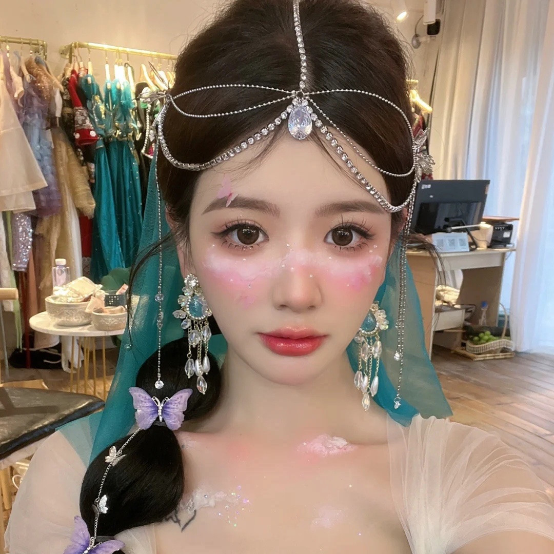 Trendy Charming Rhinestone Head Chain Forehead Headband Idian African Hair Accesories Tiara Headdress BOHO Acessórios De Cabelo