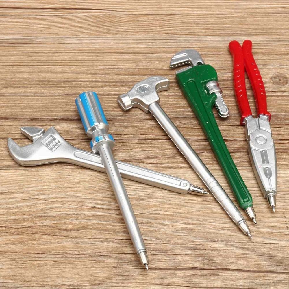 1 Piece Simulation Hardware Tools Korean Stationery 0.5mm Black Ink Ballpoint Pen Pen Hammer Writing Pen School