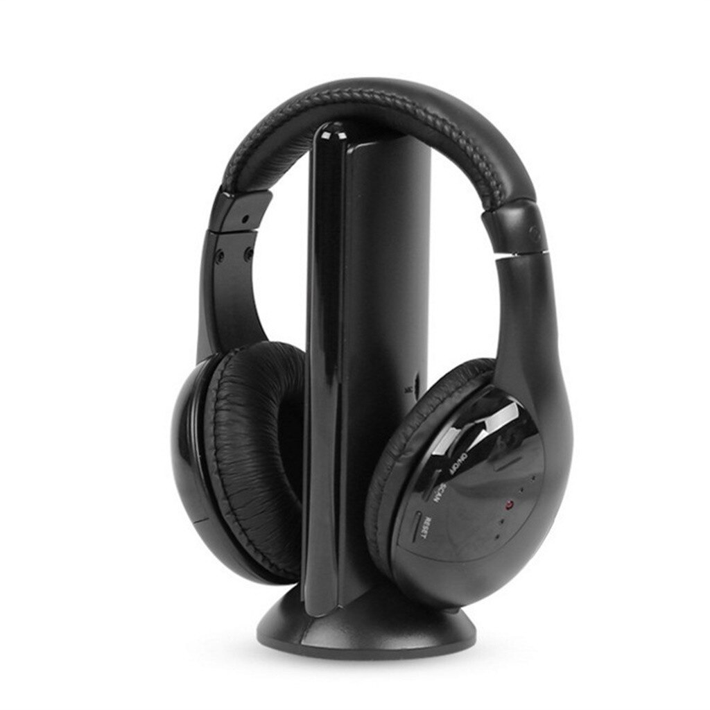 5 in 1 Headset Wireless Headphones Cordless RF Headset Earphones For TV DVD PC HIFI Stereo Sound Earphone For Game Player