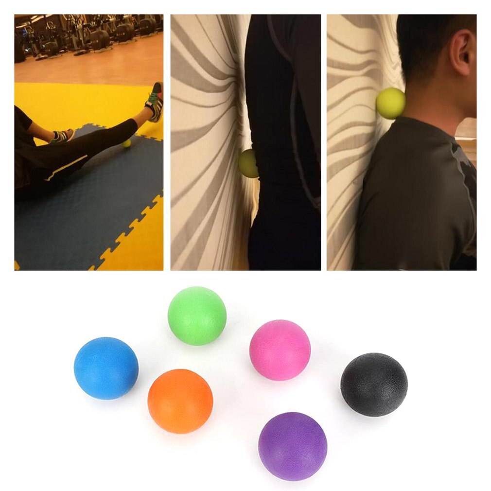 63mm Lacrosse Bal Fitness Massage Bal TPE Rubber Hockey Trigger Punt Ontspanning Zelf Massage Yoga Bal Training Fascia