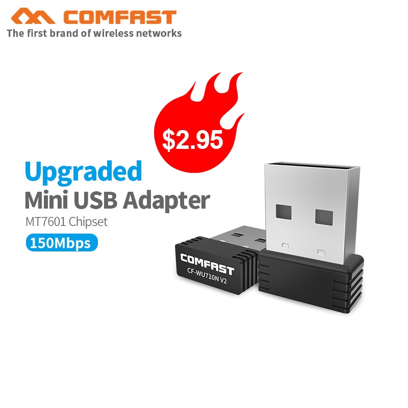 Comfast MT7601U 150Mbs Mini Usb Draadloze Wifi Adapter 2.4G Wifi Ethernet Netwerkkaart 802.11b/g/n 2dBi Antenne Pc Wifi Dongle
