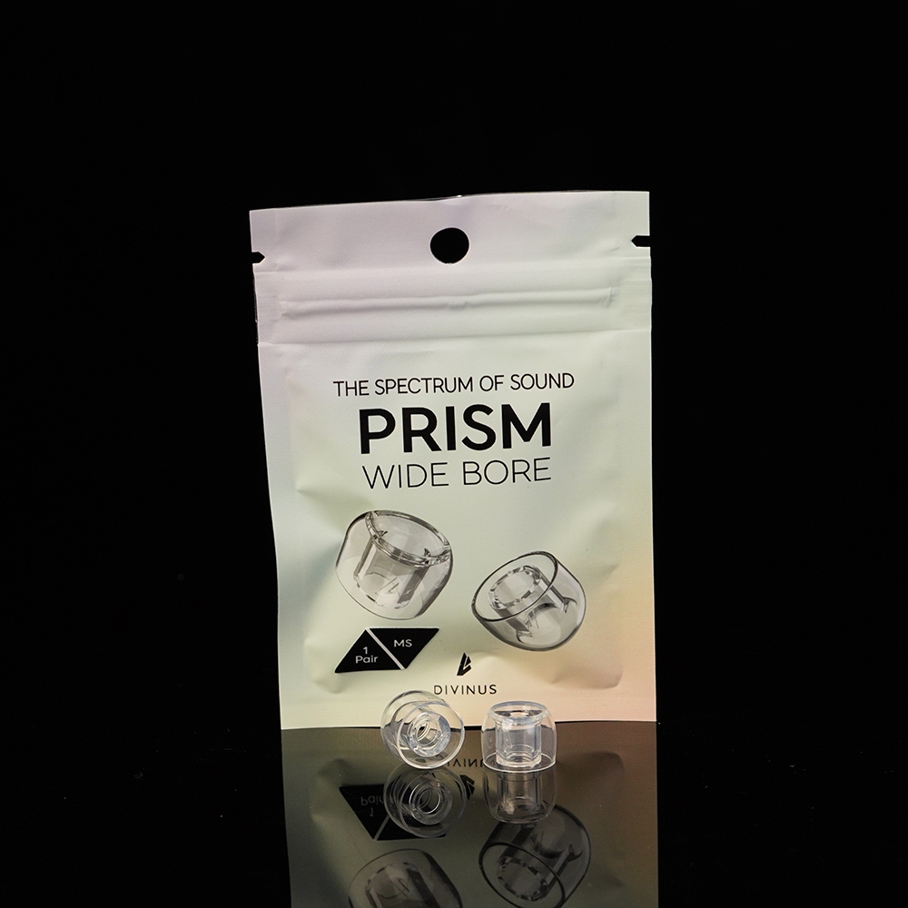 Divinus Prism Wide Bore LSR Earphone Eartips For 4-6mm Nozzle, Earphone Ear Tips for Dunu Davinci, AFUL Performer 5+2, JUZEAR