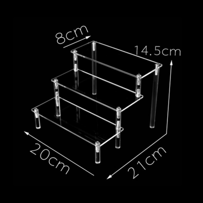 Acrylic Ladder Rack 1-5 Layer Ladder-Shaped Rack Blind Box Dessert Cake Storage Display Rack Perfume Jewelry Riser Display Rack