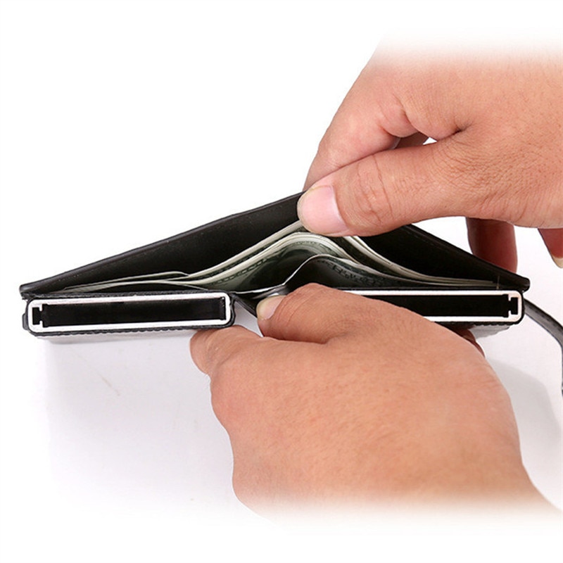 Bisi Goro Aluminium Wallet Credit Card Holder Metal Met Rfid Blocking Multifunctionele Portemonnee Reizen Metal Case
