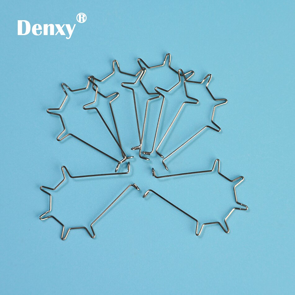 Denxy 30pcs Orthodontic 5 looped wire Anterior root torque five looped wire Metal Ligature wire orthodontic wires