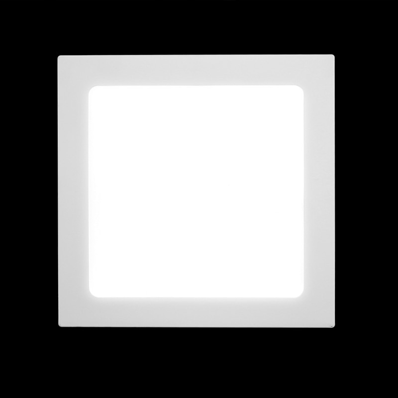 Panel de luz LED cuadrado ultradelgada, 3W, 6W, 9W, 12W, 15W, 18W, con controlador incluido AC85-265V, luz descendente empotrada LED para iluminación de interiores