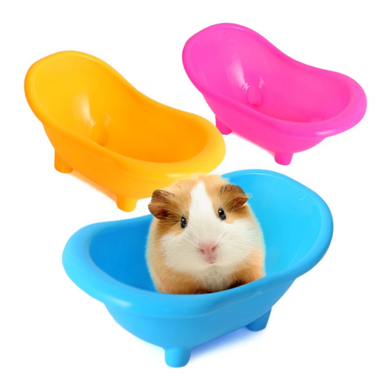 Casa Pet Criceto Bagno di Caso per Piccolo Criceto Vasca Da Bagno Durevole Gerbilli e Piccoli Animali Forniture Colore Casuale