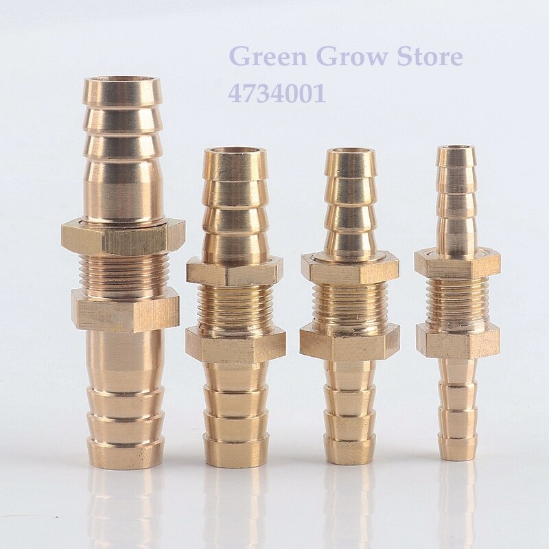 1~10pcs 6-25mm Copper Straight Connectors Hex Nut Irrigation System Aquarium Adapter Water Tank Hose Joint Air Pump Pipe Fitting