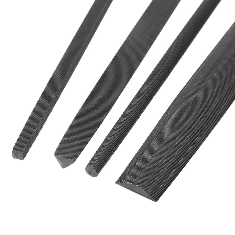 Wood Rasp 8" Steel File Carving Round Semi-circular Triangle Square Shape File Woodworking Craft Handle Tool