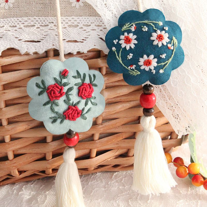 Sachet de matériel broderie de voiture | Bricolage de Style chinois, Sachet de suspension de voiture, Kit de cerveaux, broderie K1MF
