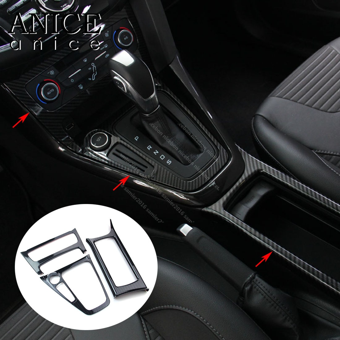 Fit Voor Ford Focus MK3 RS ST Carbon fiber kleur A... – Vicedeal