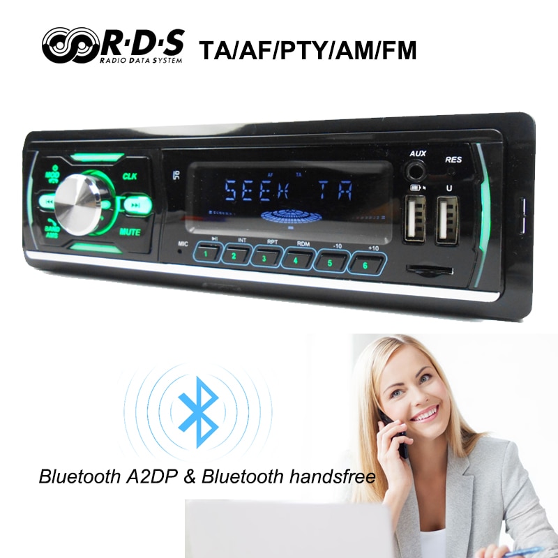 DAB Plus Car Radio RDS Autoradio 1 Din MP3 Receiver Bluetooth Handsfree FM AM USB TF 7 Colors Lighting Audio System Head Unit M4