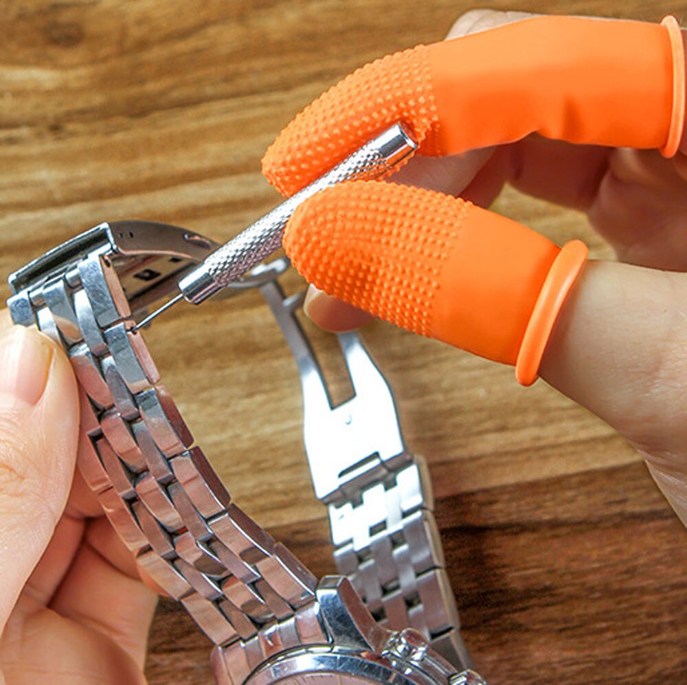 100pcs Latex Finger Golves Antiskid Rubber Finger Glove Counting Work Nail Covers Protectors Cots Antistatic Fingertip #T5P