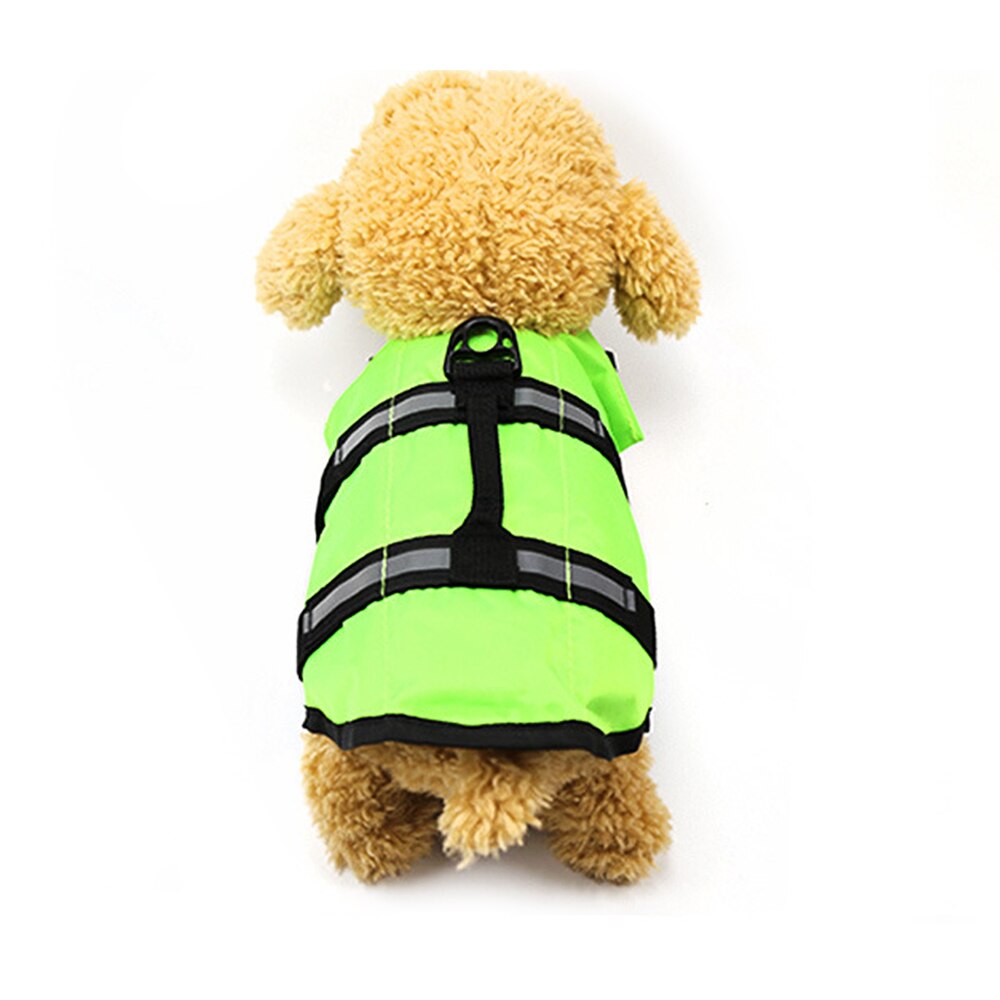 Puppy Rescue Swimming Wear Safety Clothes Vest Swimming Suit XS-XL Outdoor Pet Dog Float Doggy Life Jacket Vests: green / L
