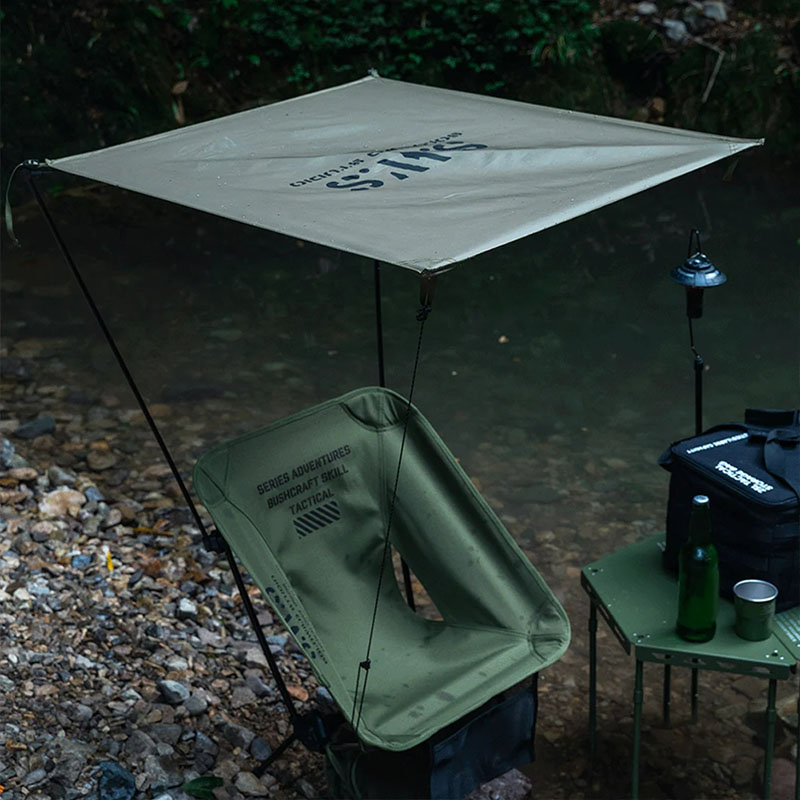 WELLHIKE Sommer Sonnenschirm Markise Mond Stuhl Camping Strand Angeln Camping Leichter Klappstuhl Freizeit Rückenlehne Stuhl