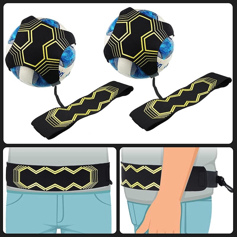 -2 pcs adjustable football trainers, football training belts, solo football trainers for children and adults for volleyball control skills