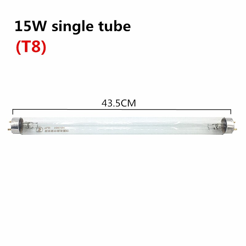 T8 Ultraviolet Lamps 220V Domestic Germicidal Lamp 10W 15W Household Disinfection UV Lamp UVC Quartz Sterilization Light Ozone: 15W Single Tube / No Ozone