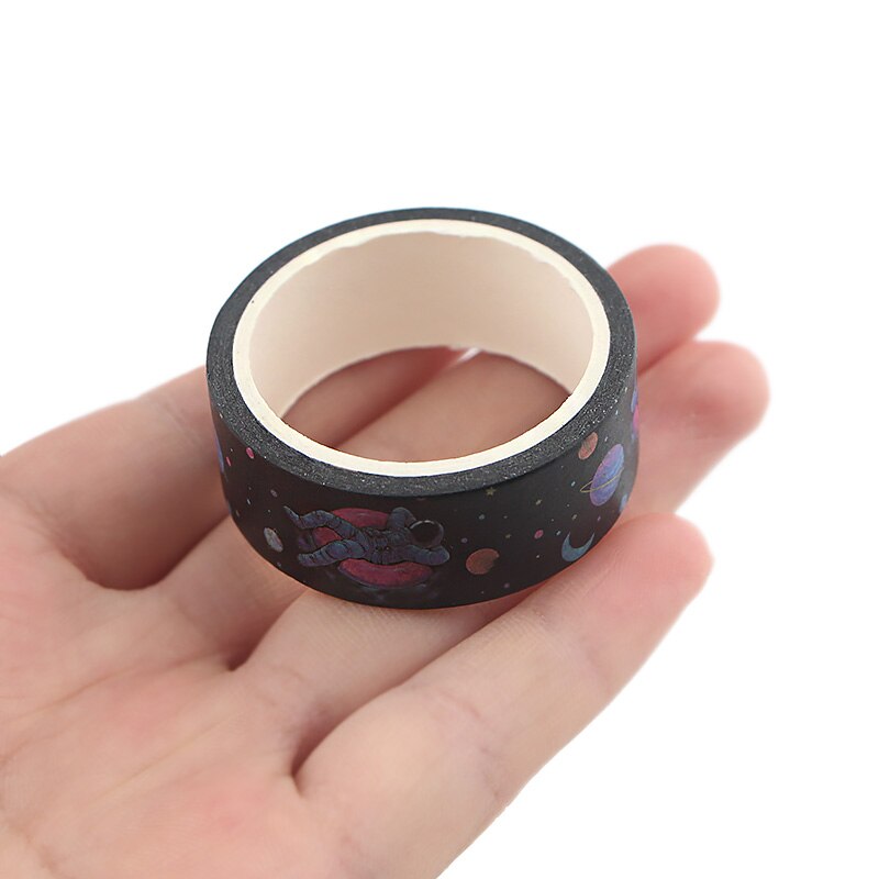 CA330 Starry Sky Astronaut tape sticker 15mm X 5m Catoon kids stationery tapes space washi tape DIY decals planet masking tapes