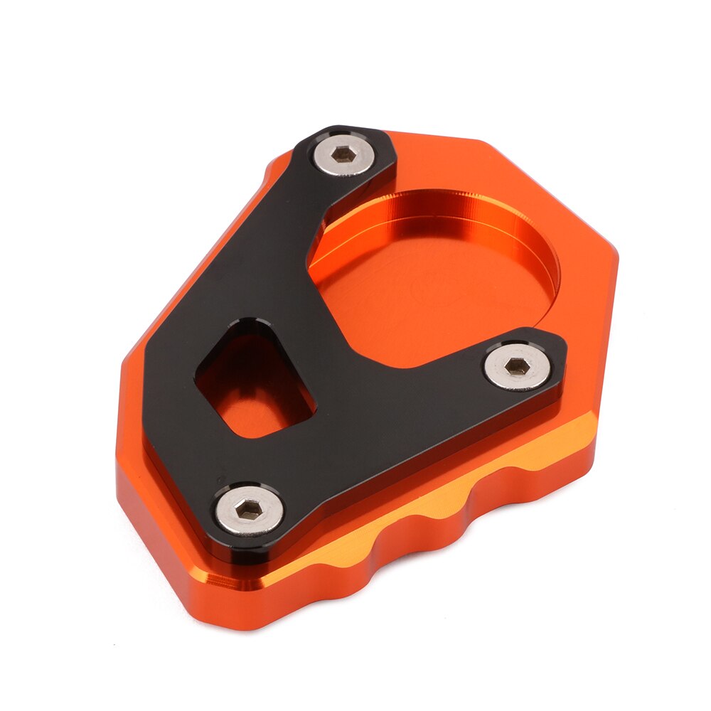 Motorcycle CNC Aluminum Foot Sidestand Kickstand Extension Plate Side Stand For KTM Adventure 1050 1090 1190 1290 ADV: Orange