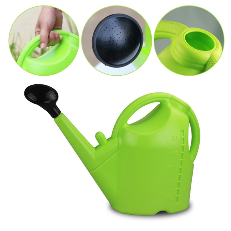 Regadera de gran capacidad de 5L, surtidor largo, portátil, riego Manual, frasco con rociador pequeño, maceta de riego de plantas espesantes para jardín
