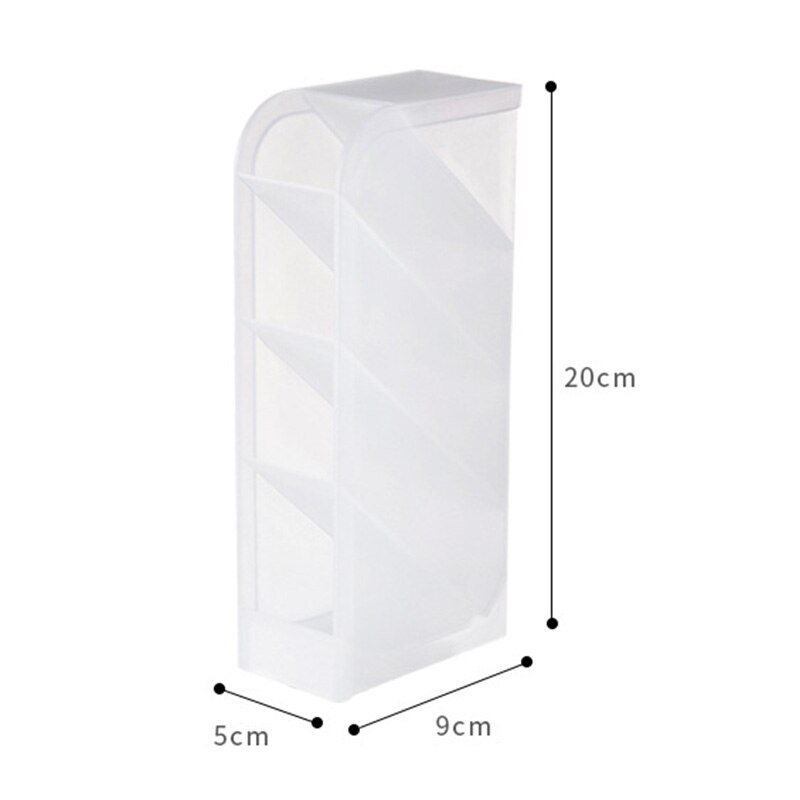 Four Grid Multifunction Storage Box Translucent Diagonal Insertion Insert Oblique Pen Holder Home Office Storage Box: S