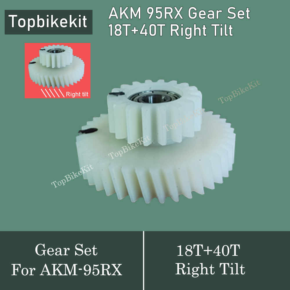3 stk. 40t+18t tænder til akm 95rx motor nylon gearsæt til udskiftning af elcykel akm nylon gear til 95rx motorer /50g gear fedt