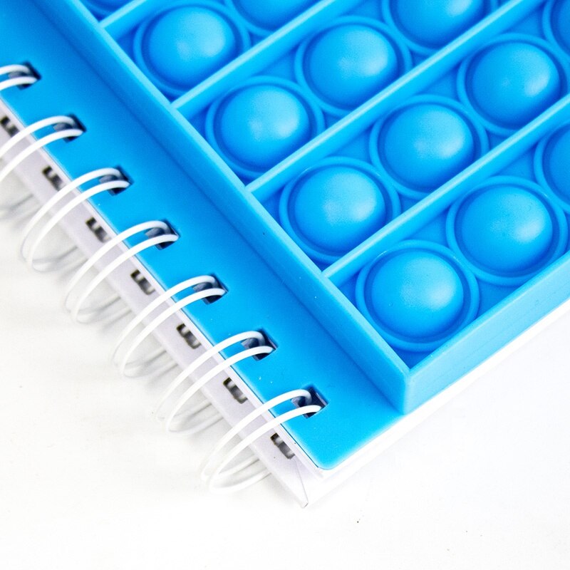 Pop Its Notebook Bubble Fidget Push Up Finger Silicone Cover Notepad Student Decompression Stationery Supplies For Kids