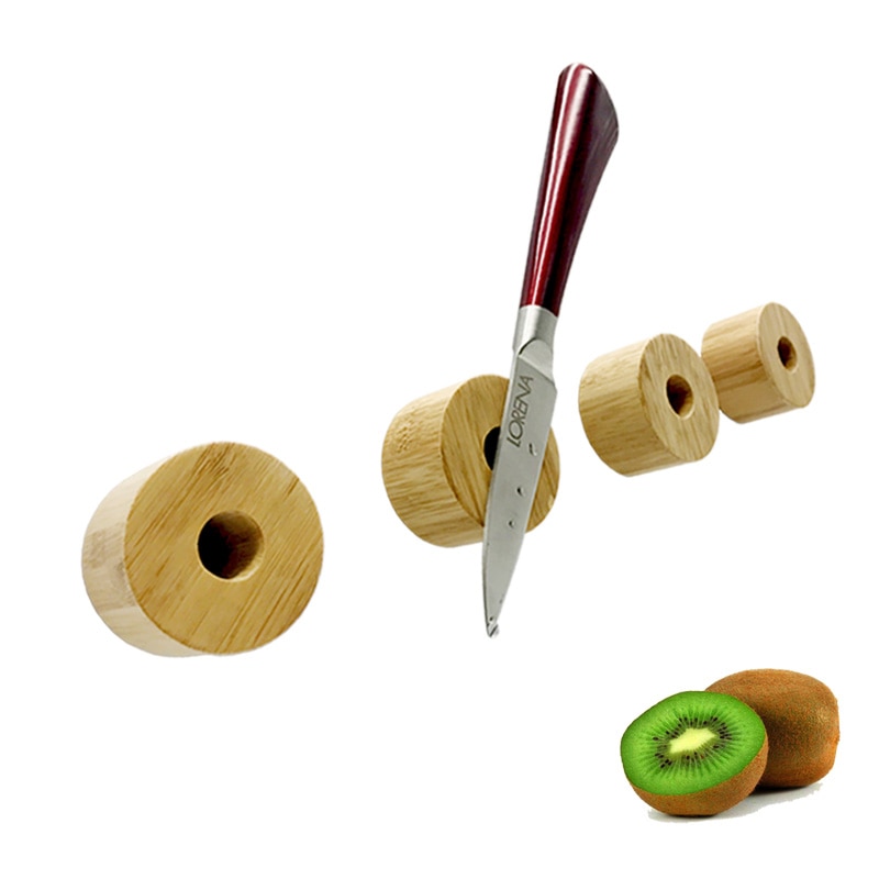 Kompakt mini magnetisk knivblok træ universal vægmonteret klistermærke køkken køkkenudstyr organisator magnet knivholder værktøj
