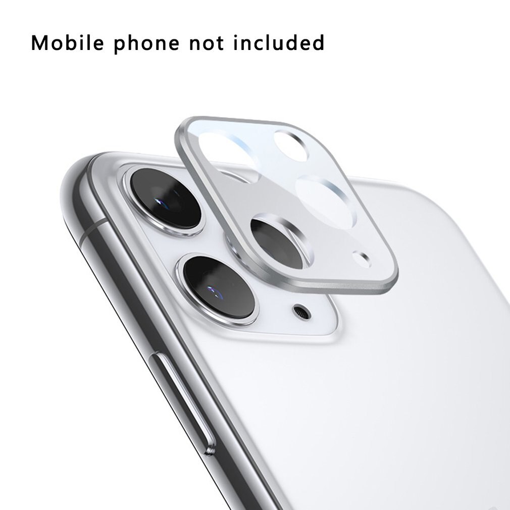 Mobile Phone Back Camera Lens Tempered Glass Protector Film For iPhone 11 Anti-Blu-ray Camera Lens Cover: 11 Pro silver