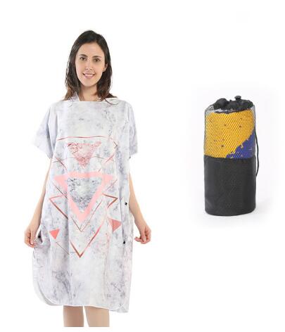 Quick Drying Changing Robe Beach Towel Outdoor Sports Hooded Bath Towel Poncho Soft Beach Swimming Towels Cloak: 7
