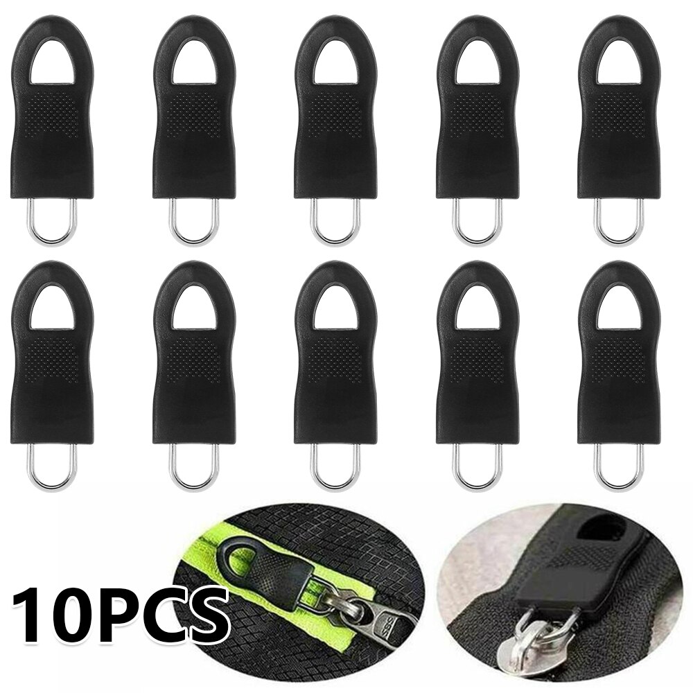 10 Stuks Verwijderbare Rits Pull Voor Kleding Zip Fixer Reistas Schoenen Koffer Rugzak Rits Slider Diy Naaien Kits