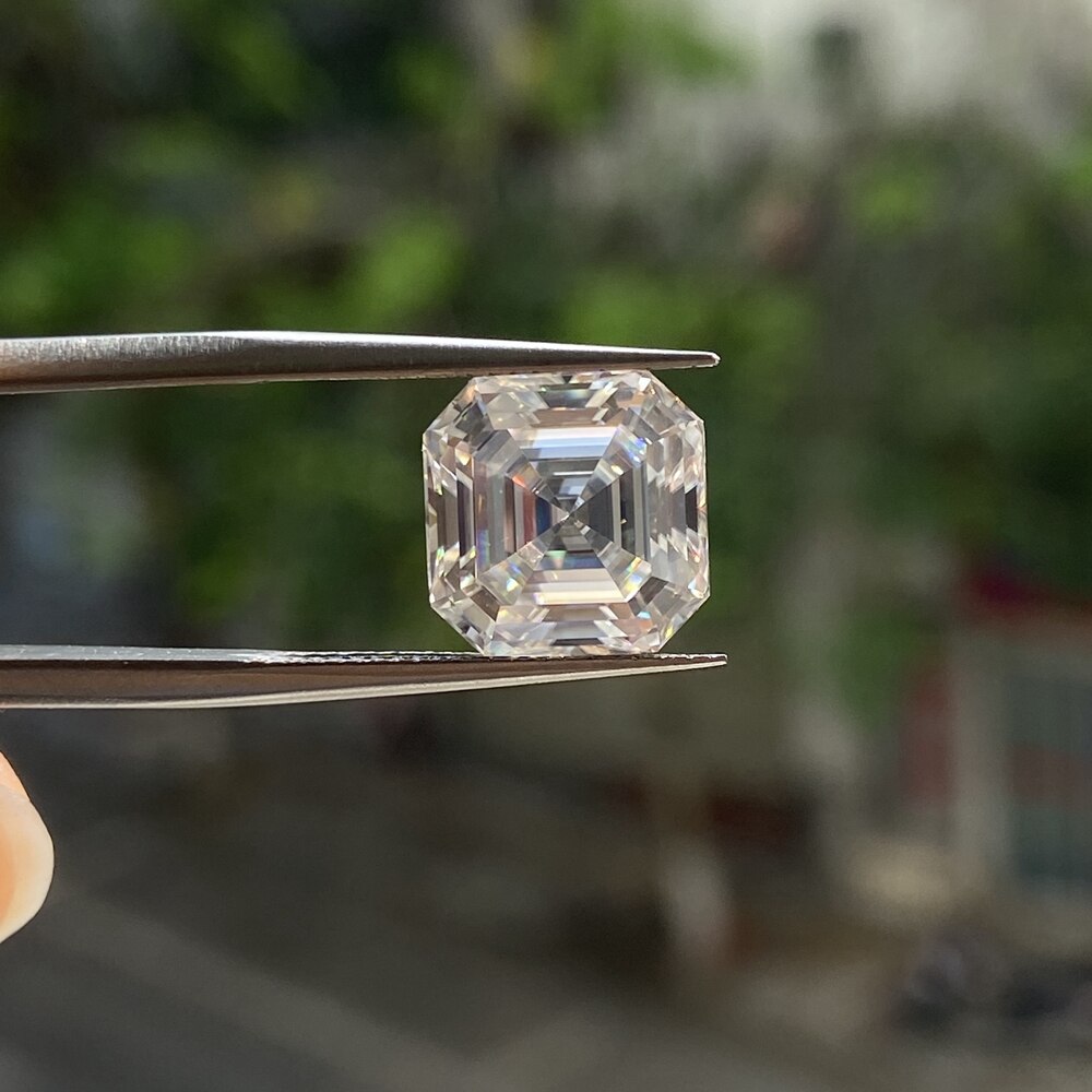 Meisidianischer 6 x 6mm asscher-schliff, gh vvs 1 moissanit-diamant