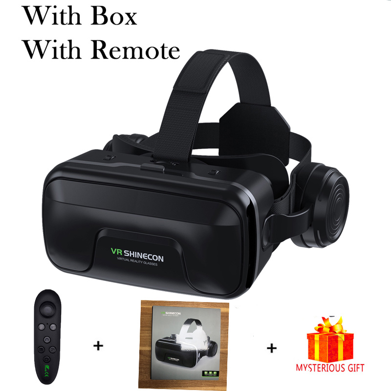 Shinecon VR gafas 3D auriculares dispositivo de Realidad Virtual casco gafas lentes teléfono inteligente móvil teléfono inteligente Realidade Viar VR: Plata