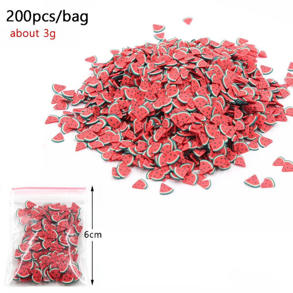 200Pcs Fruit Slices Addition For Slime Supplies Accessories All Topping For Slime Charms Beads Filler Slimes Decoration Kit Toys: O