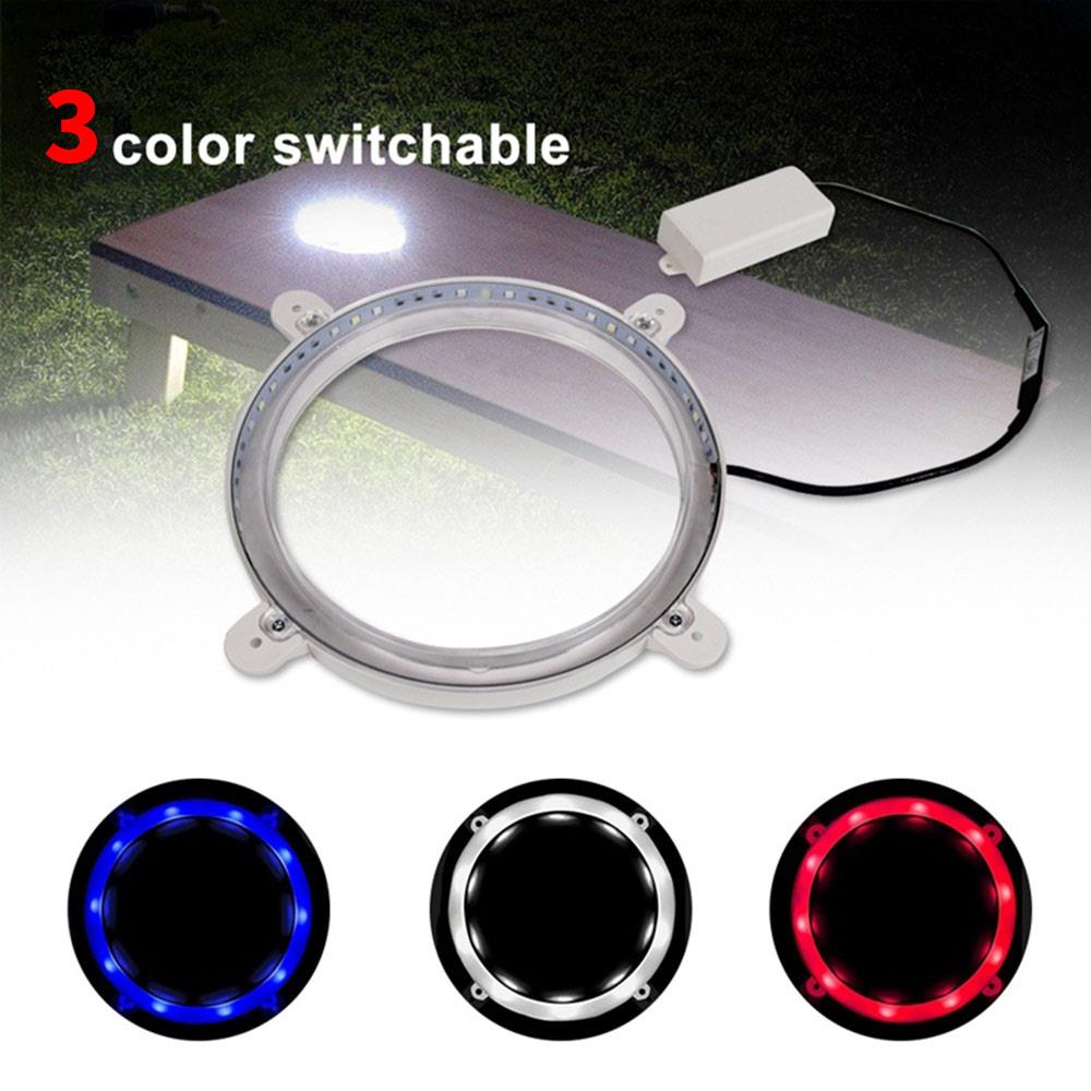 Jeu de lumières LED en forme de Cornhole, lot de 1/2 pièces, éclairage de nuit pour sports de plein air