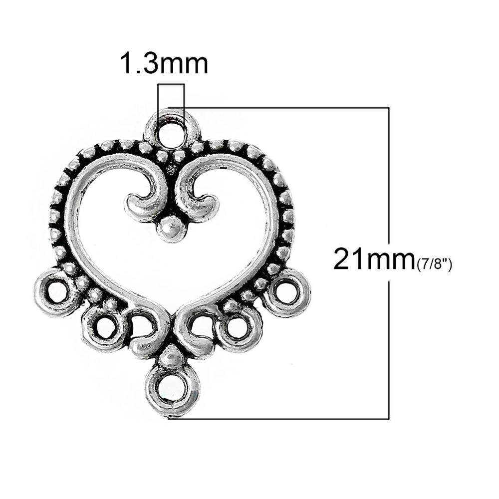 DoreenBeads Alloy Connectors Findings Knot Antique Bronze Flower Hollow Pattern Jewelry DIY Findings Handmade Earrings Charms