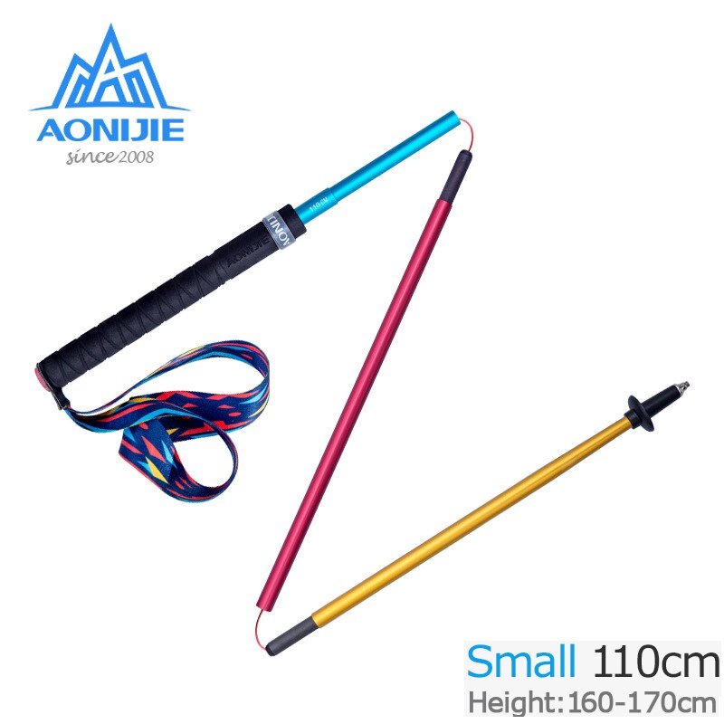 2PCS AONIJIE Light Weight Folding Collapsible Quick Lock Trekking Cane Pole Hiking Pole Clamp Trail Walking Stick Carbon Fiber: E4201Col-1 pcs 110cm