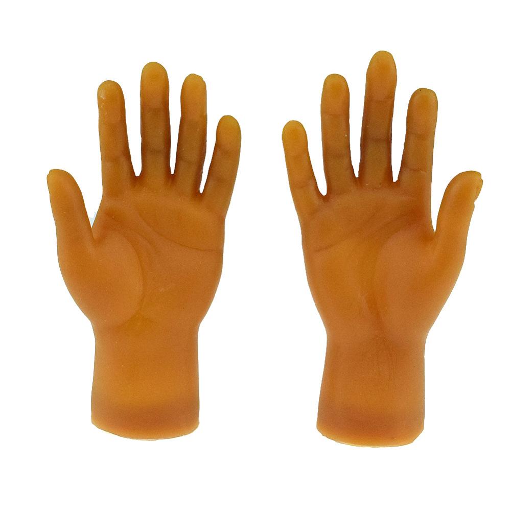 Novelty Funny Five Fingers Open Palms and Fingers Set of Toys Around The Small Hand Model Halloween Toys: black