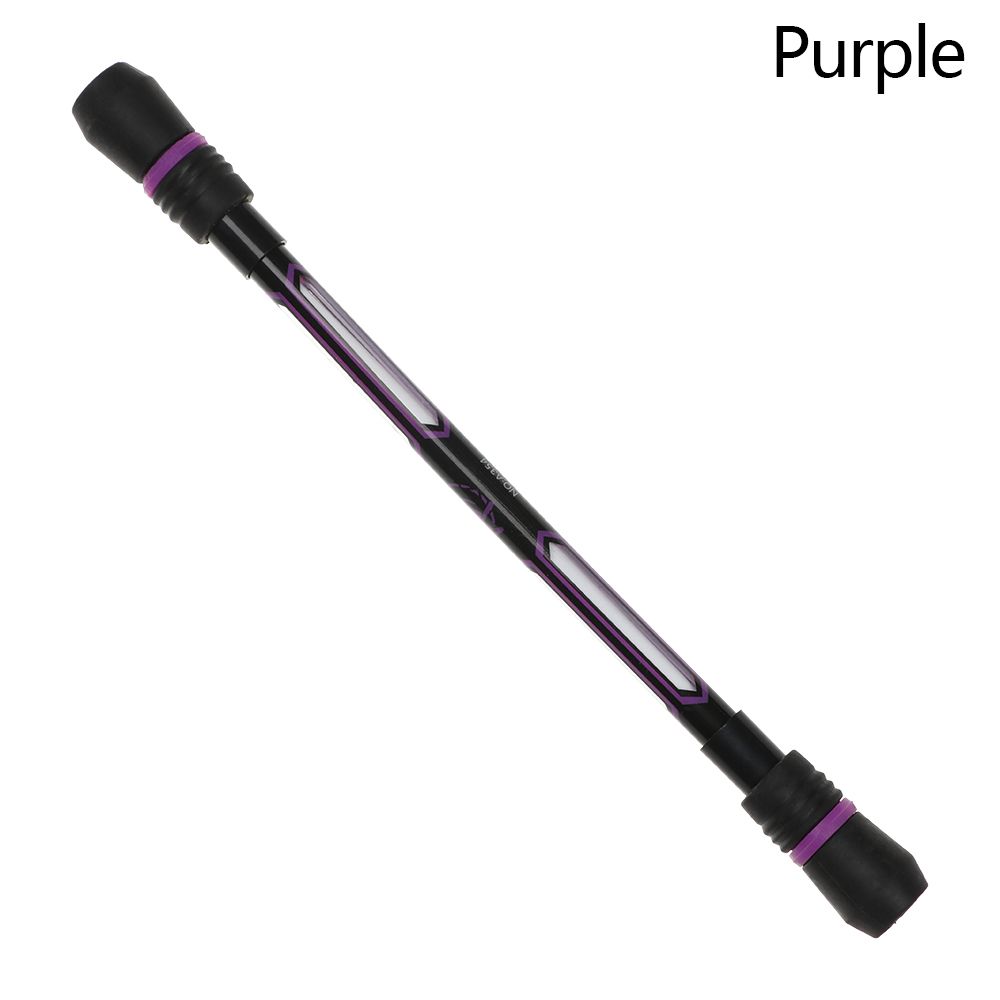1PC Rotating Gaming Pen Anti-Skid Rolling Spinning Pen Intelligence Toy Pressure Relief Stationery Office School Writing Supply: A-purple