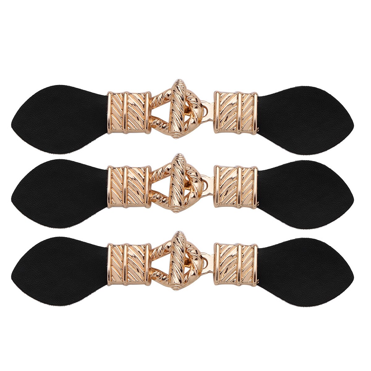 3 par poncho cape cardigan clips wrap sjal fastgørelse pu læder spænder skridsikre spændenåle til tøj indretning gør det selv tilbehør: Guld d