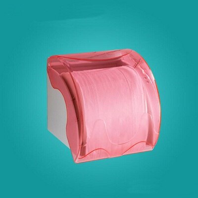 ! 5 farver abs plastmateriale papirrulleholdere badeværelse vævskasse, hotel / toilet vandtæt papirholdere vægmonteret: Rød