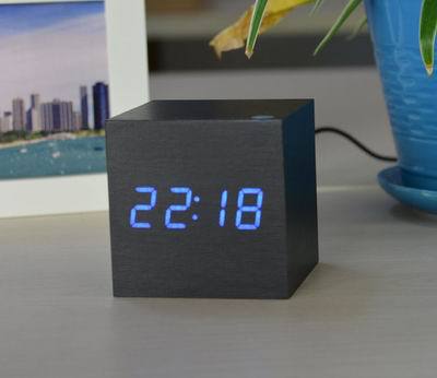 FiBiSonic Upgrade LED Alarm Clock,despertador Temperature Sounds Control LED display desktop Digital table clocks