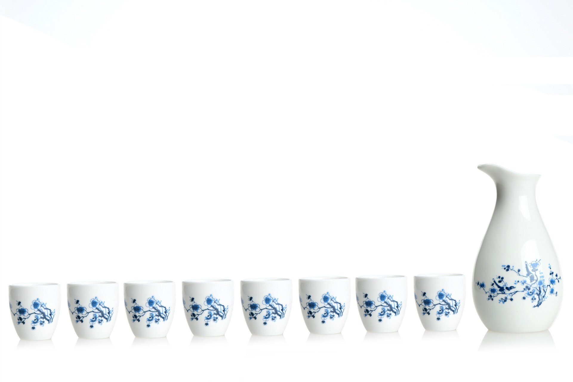 Juego de copas de vino de pingüino, vertedor de cerámica ecológico, suministros de Bar, 1 olla, 8 tazas en una caja de: 4